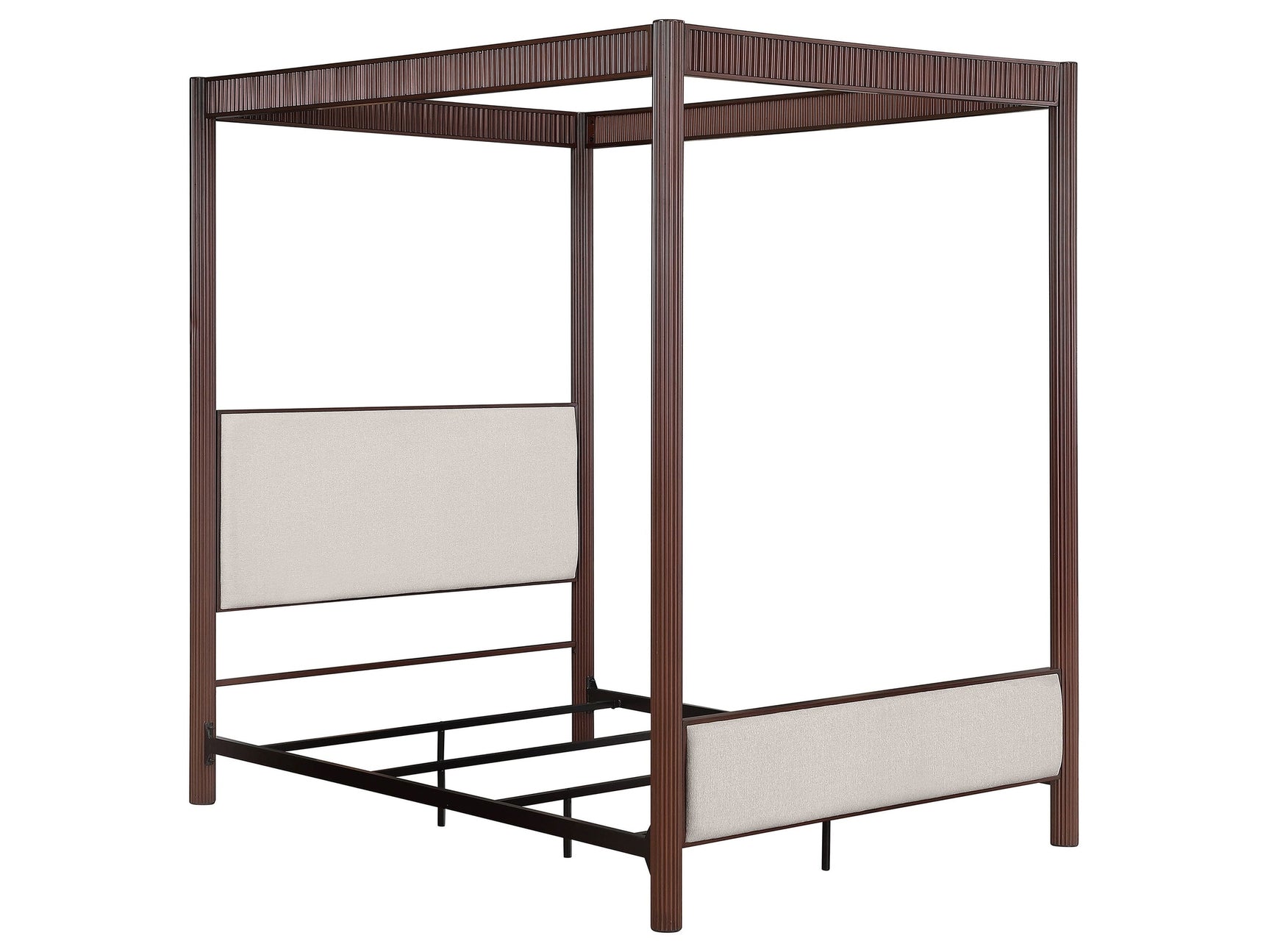 Zimmerlee Rust Brown Eastern King Canopy Bed - Ornate Home