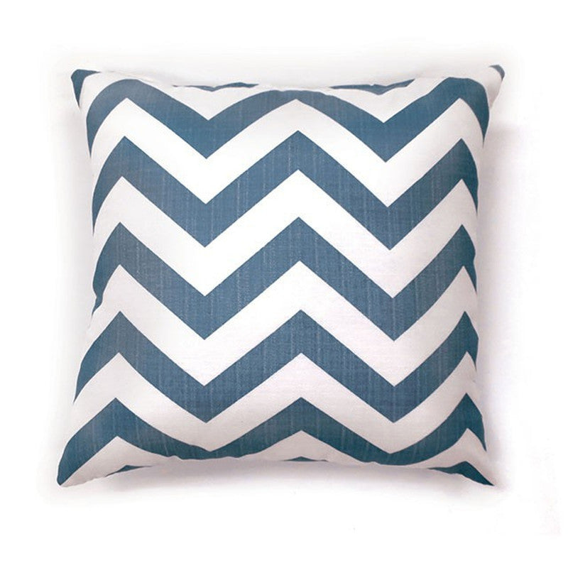 Zoe Blue Chevron Pillow (Set of 2) - Ornate Home