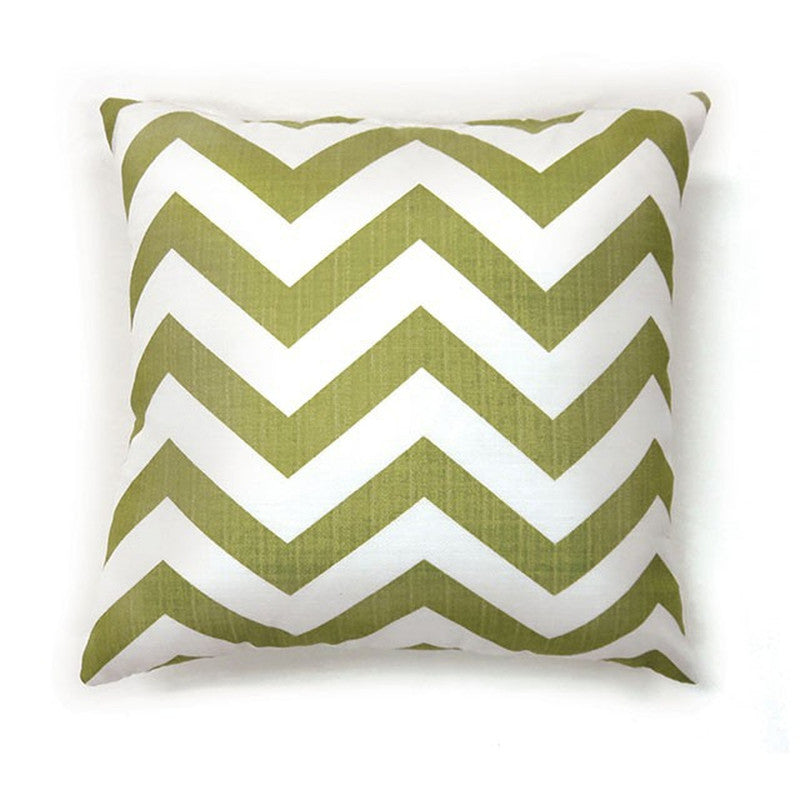 Zoe Green Chevron 22x22 Pillow (Set of 2) - Ornate Home