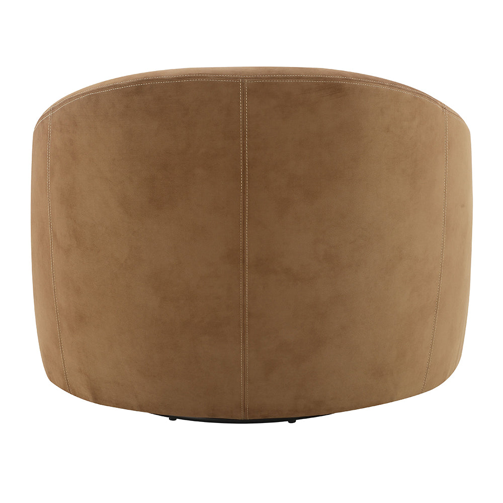 Zoey Chocolate Swivel Accent Chair - Ornate Home