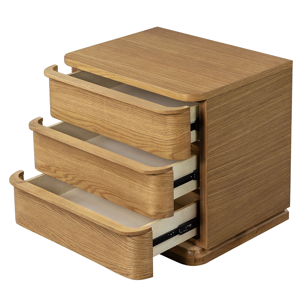 Zoey Oak Nightstand - Ornate Home