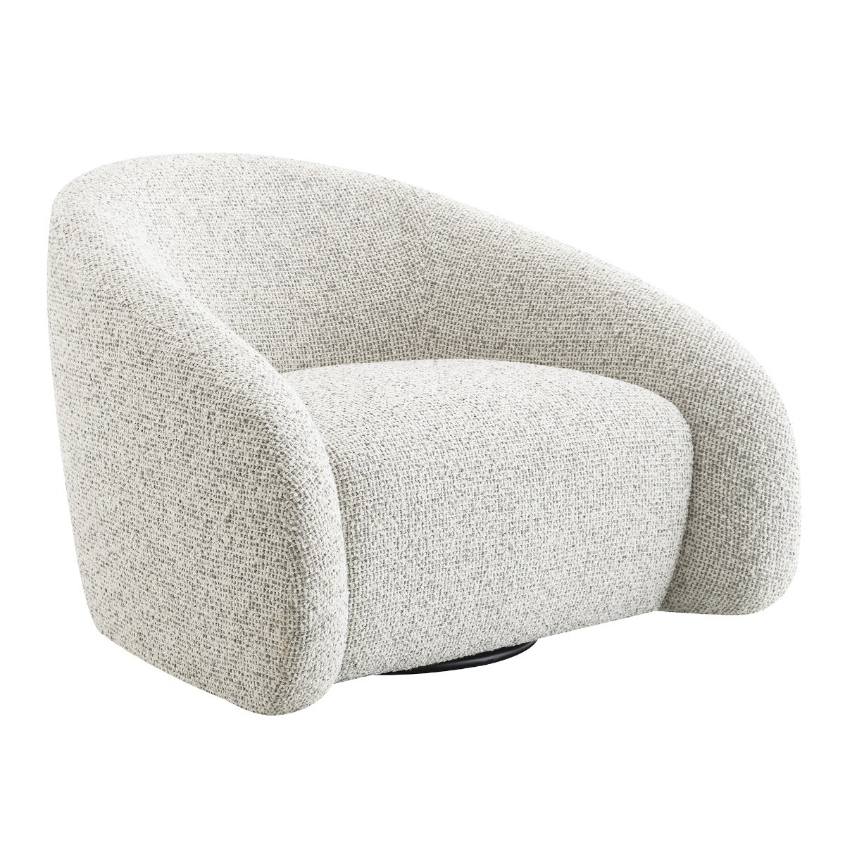 Zoey White/Gray Two Tone Accent Chair w/Swivel - Ornate Home