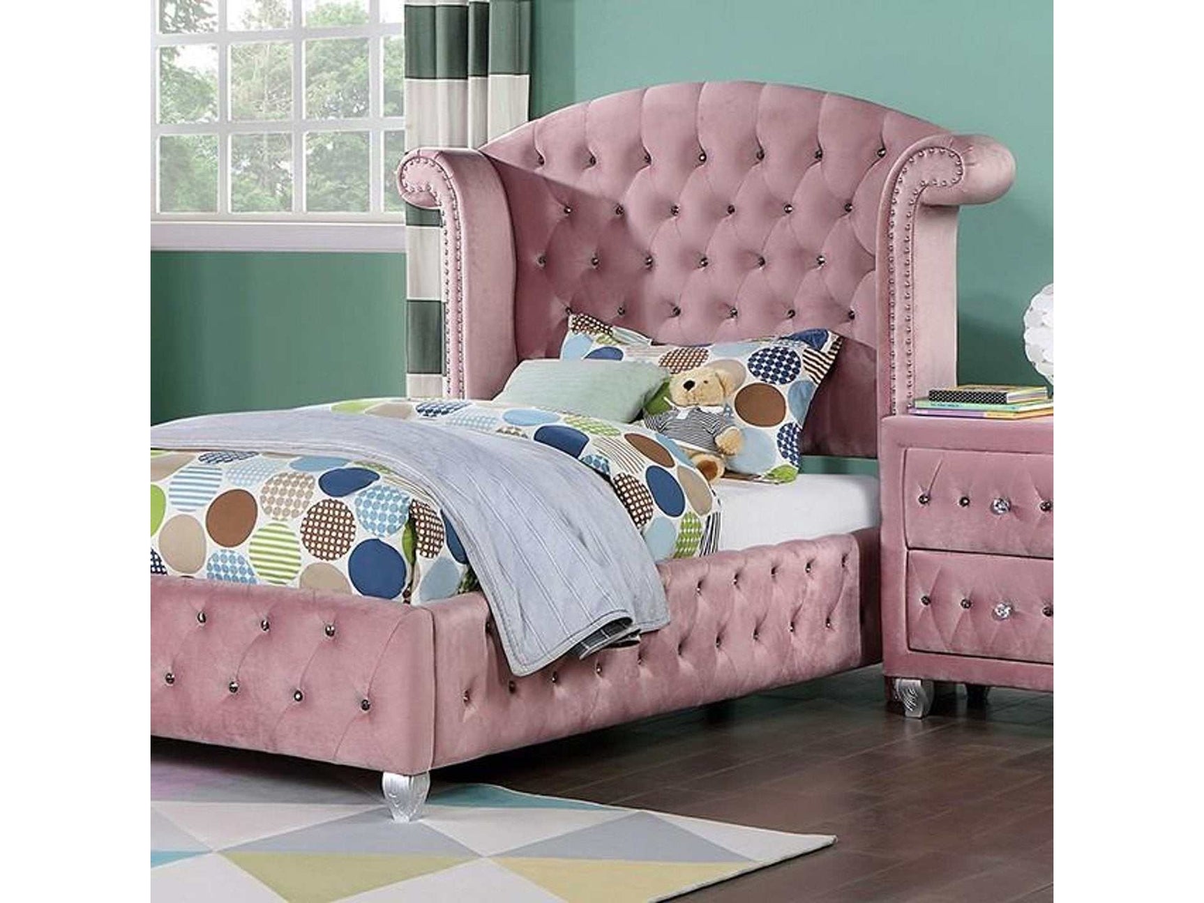 Zohar Pink Twin Bed - Ornate Home