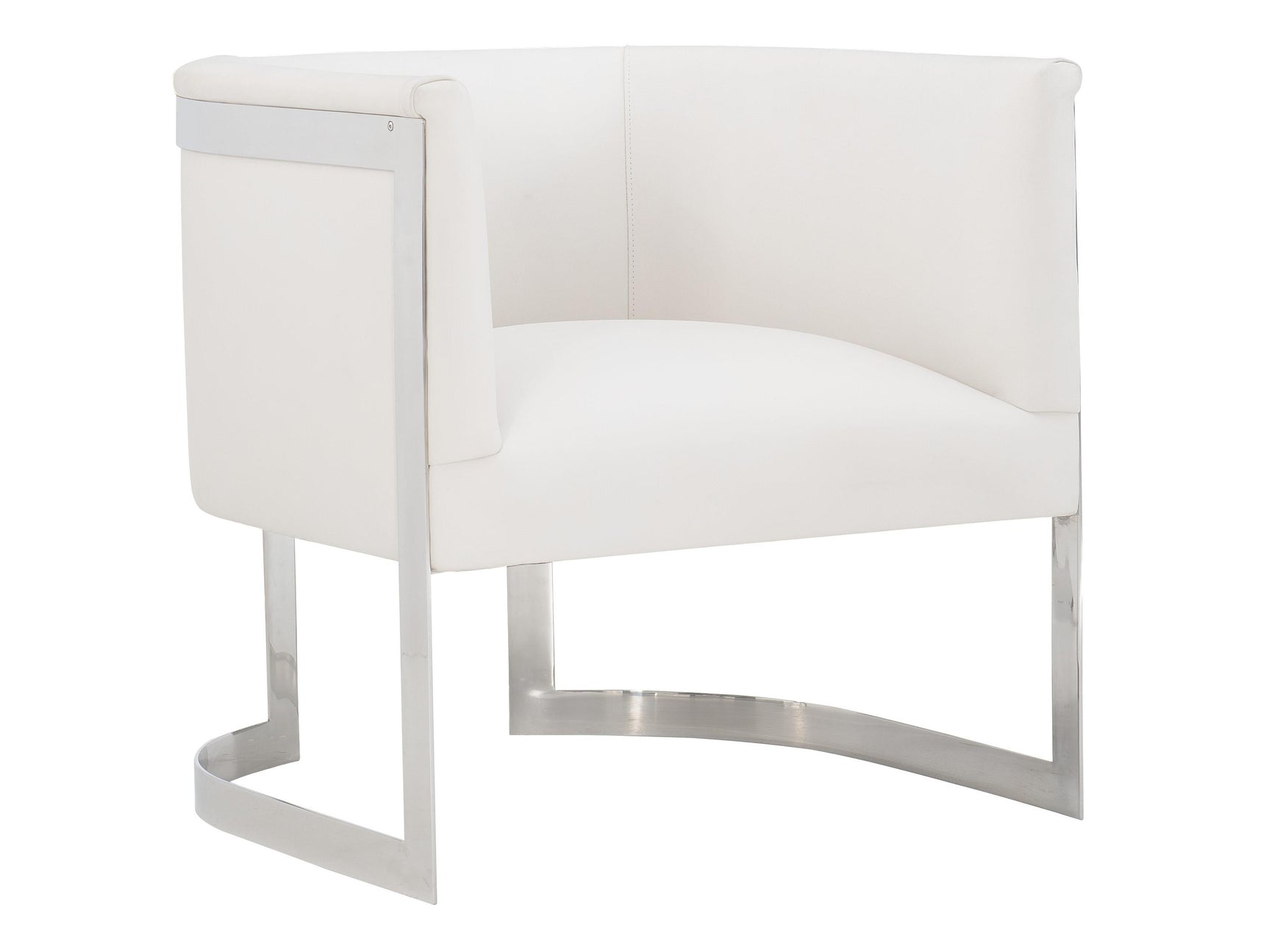 Zola White/Cream Fabric Chair - Ornate Home