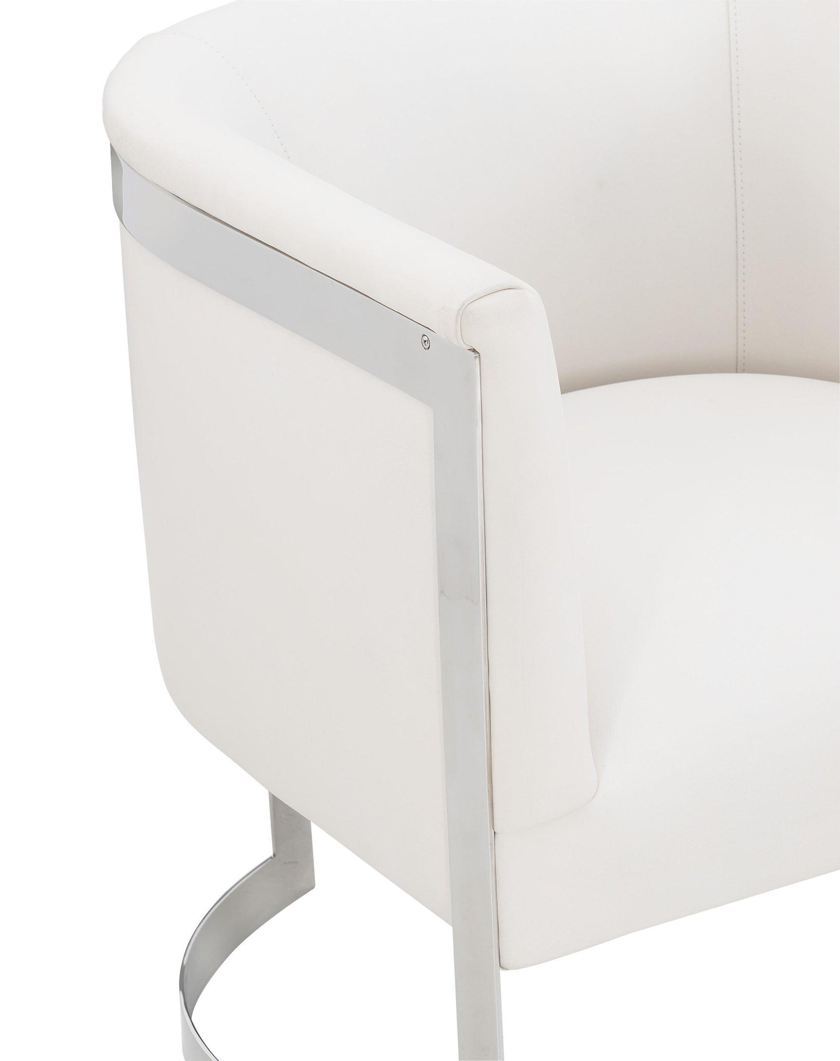 Zola White/Cream Fabric Chair - Ornate Home