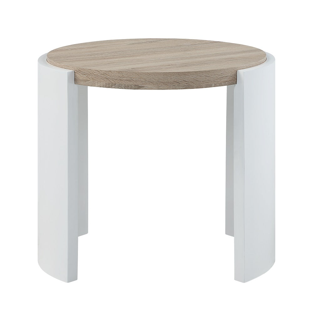 Zoma White End Table - Ornate Home