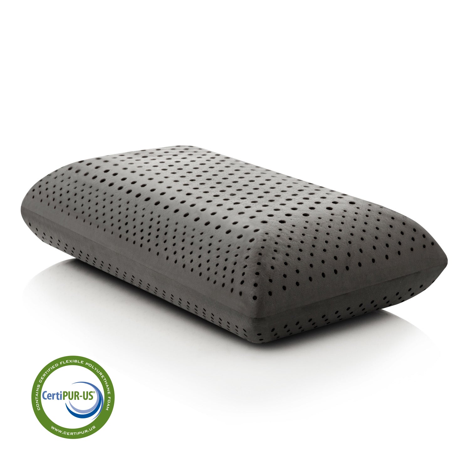 Zoned Dough Bamboo Charcoal Queen Mid Loft Pillow - Ornate Home