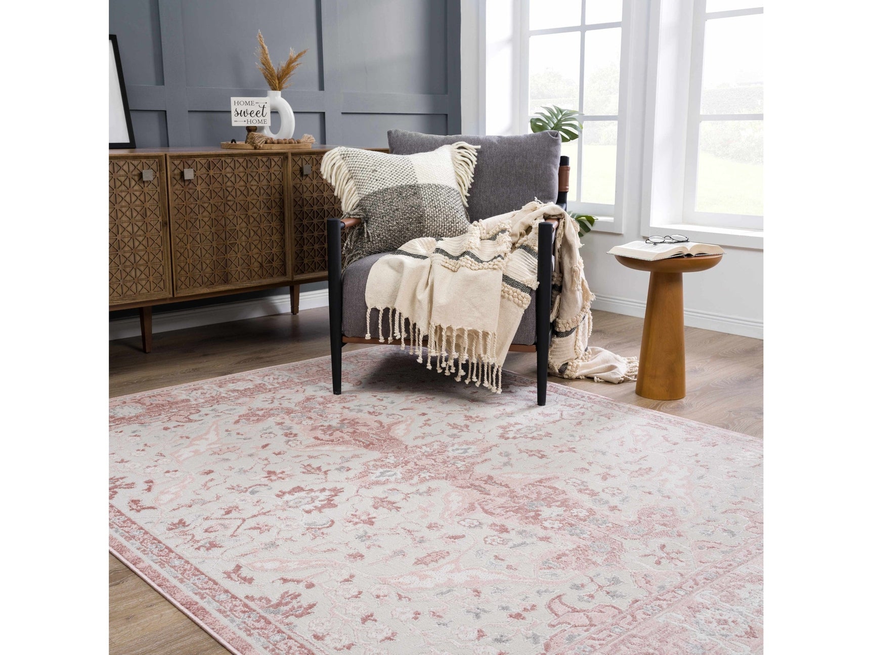 Zora Pink Area Rug - Ornate Home