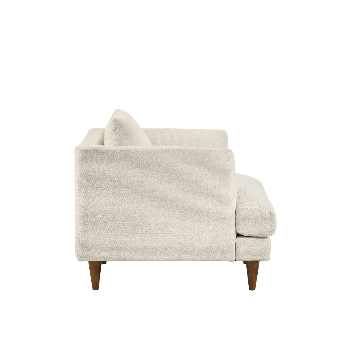 Zoya Cream Down Filled Overstuffed Boucle Armchair