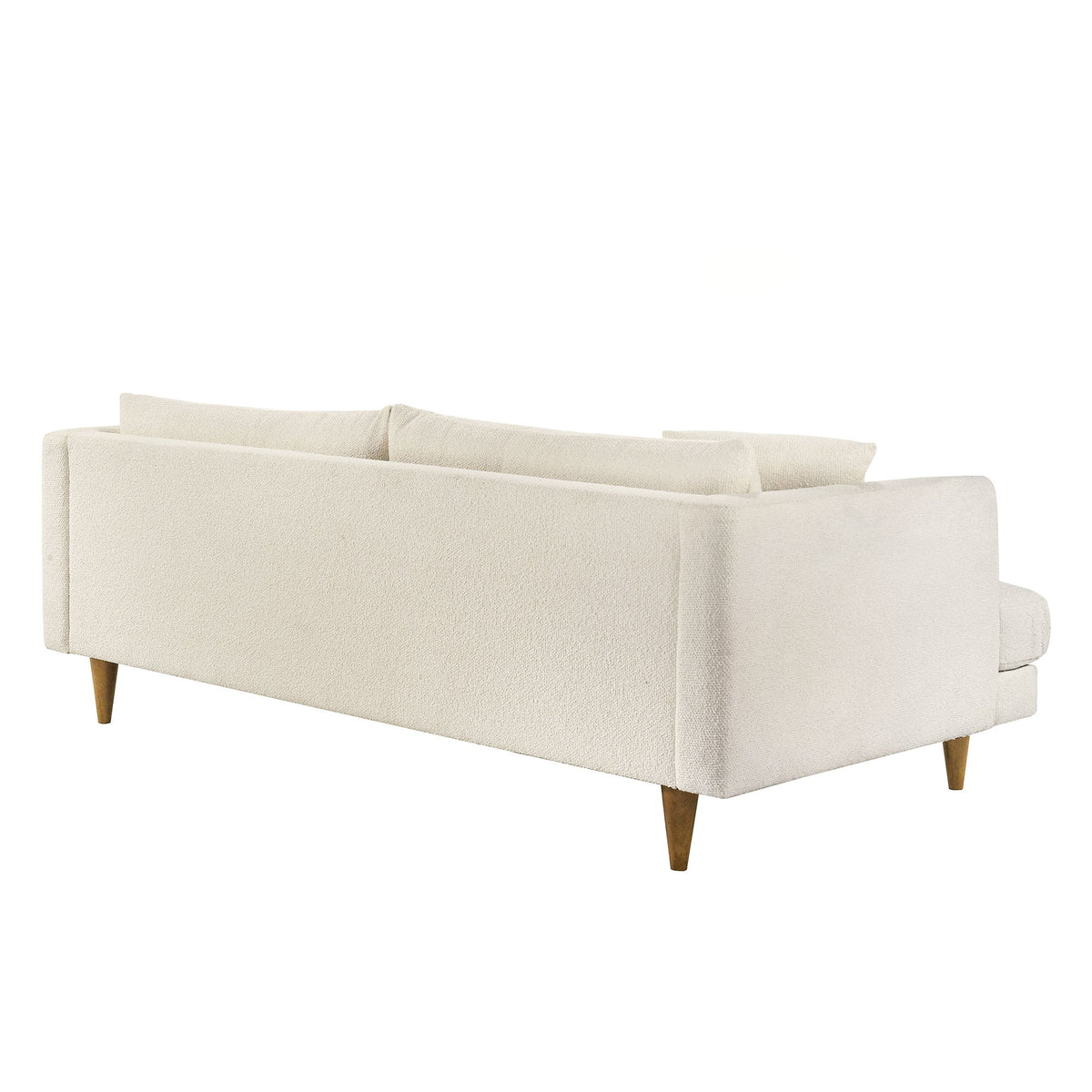 Zoya Cream Down Filled Overstuffed Boucle Sofa