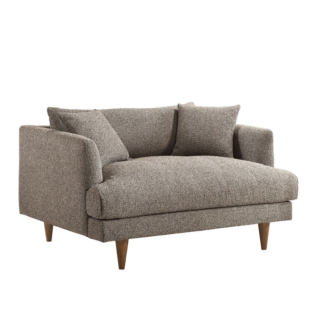 Zoya Earth Down Filled Overstuffed Boucle Chair-and-a-Half
