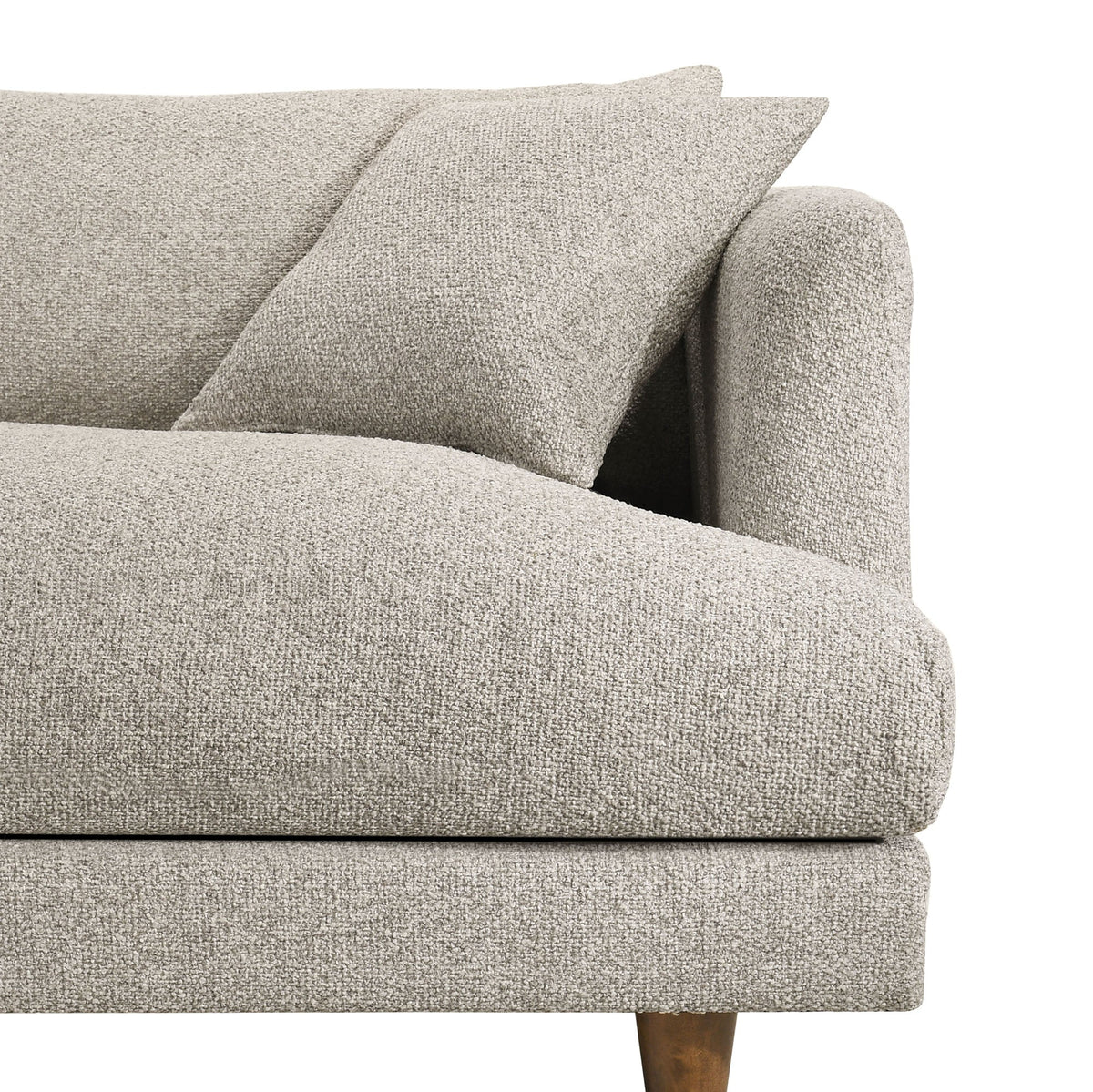 Zoya Fog Down Filled Overstuffed Boucle Sofa
