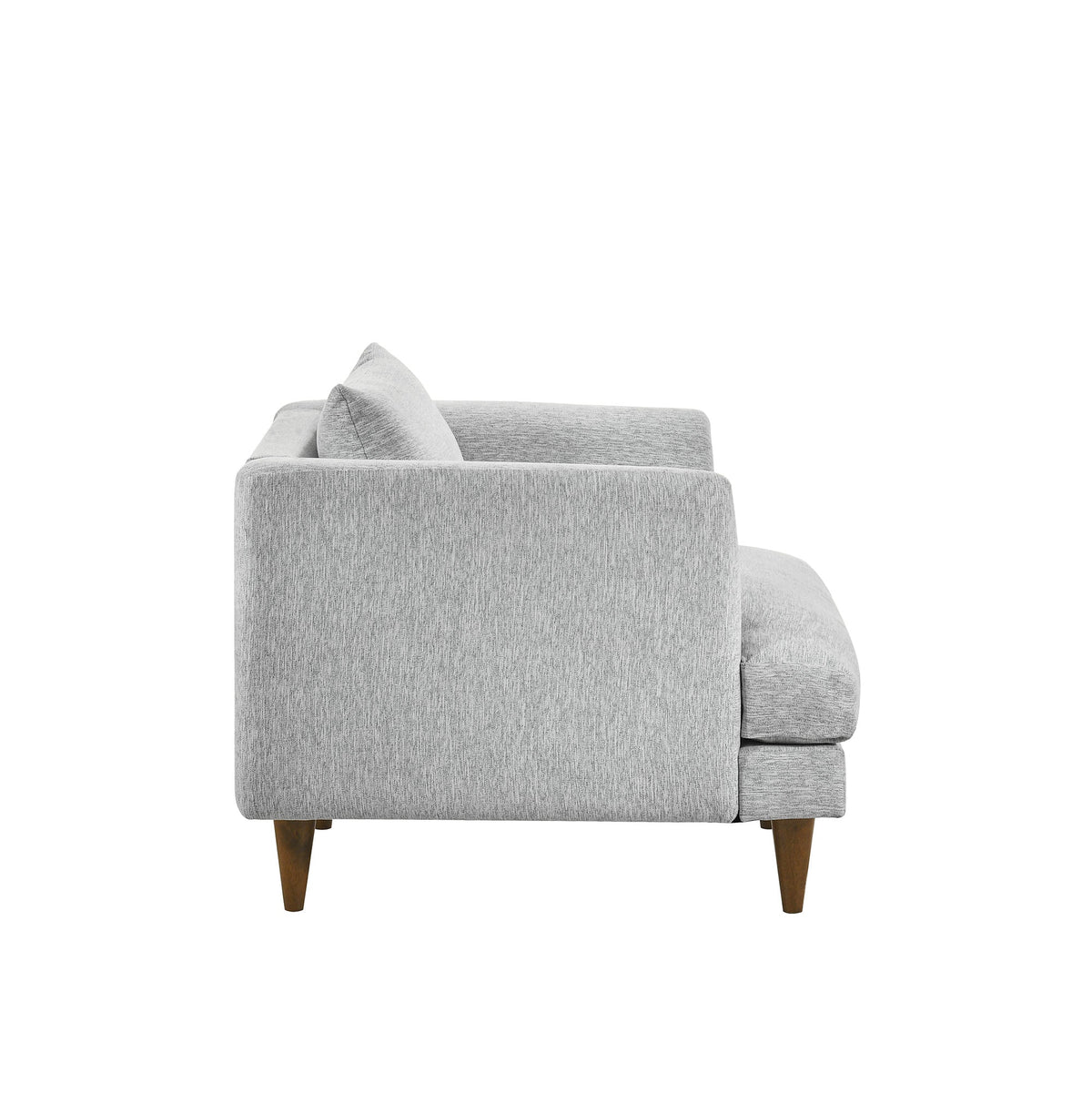 Zoya Light Gray Fabric Down Filled Overstuffed Armchair