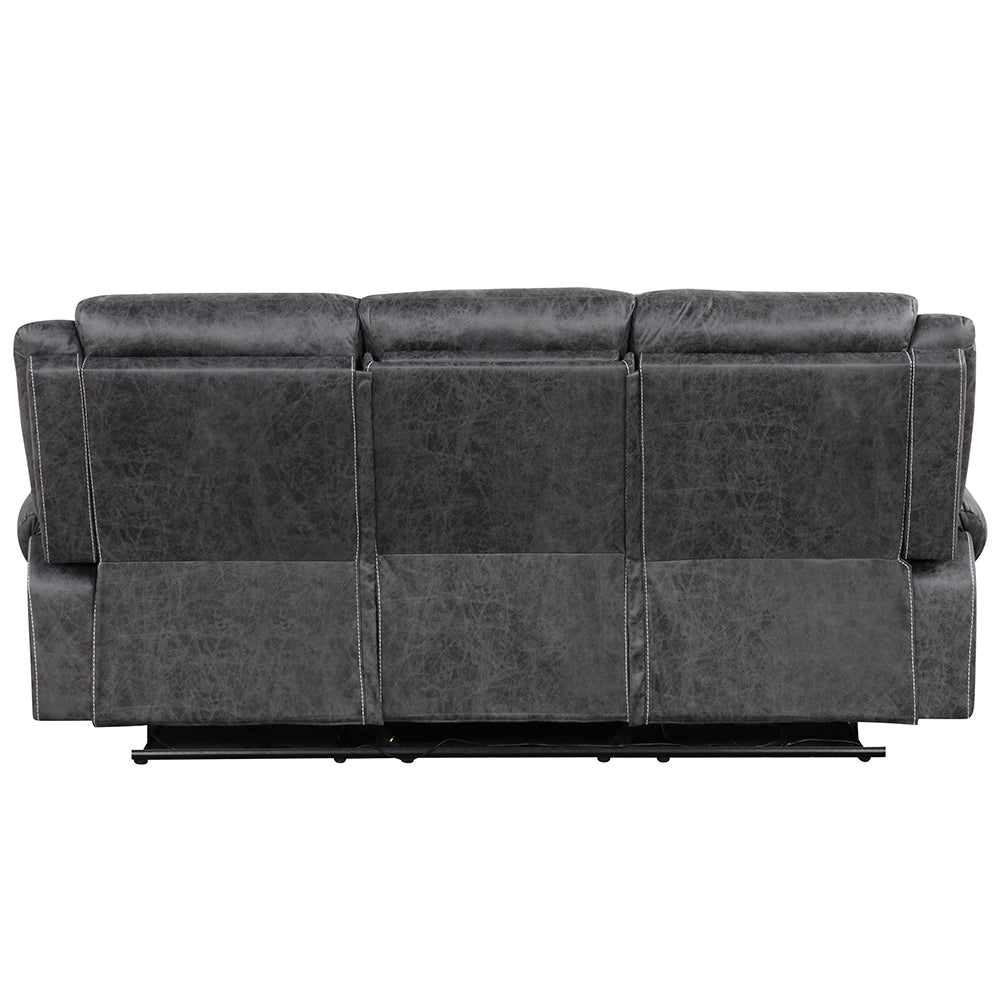 Zubaida Dark Gray Power Motion Sofa w/Drop Down Table - Ornate Home