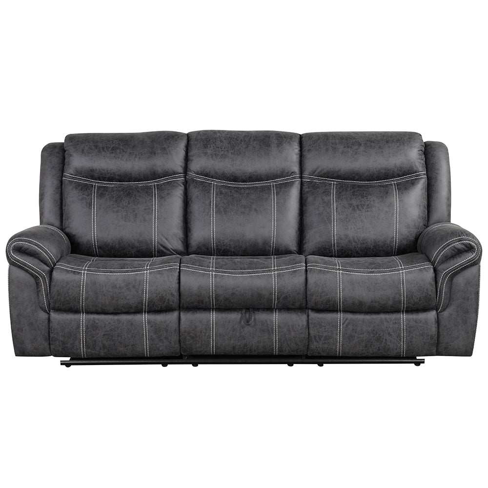 Zubaida Dark Gray Power Motion Sofa w/Drop Down Table - Ornate Home
