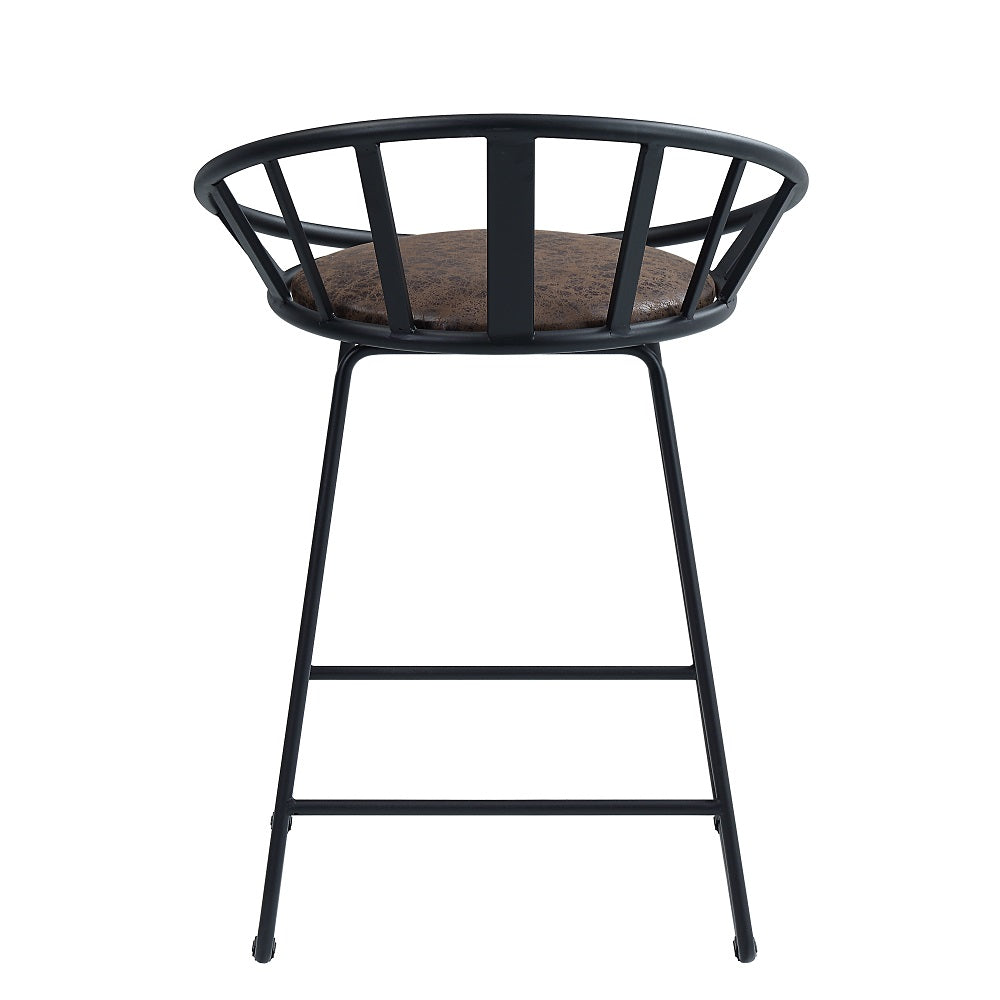 Zudora Black Counter Height Chair (Set of 2) - Ornate Home