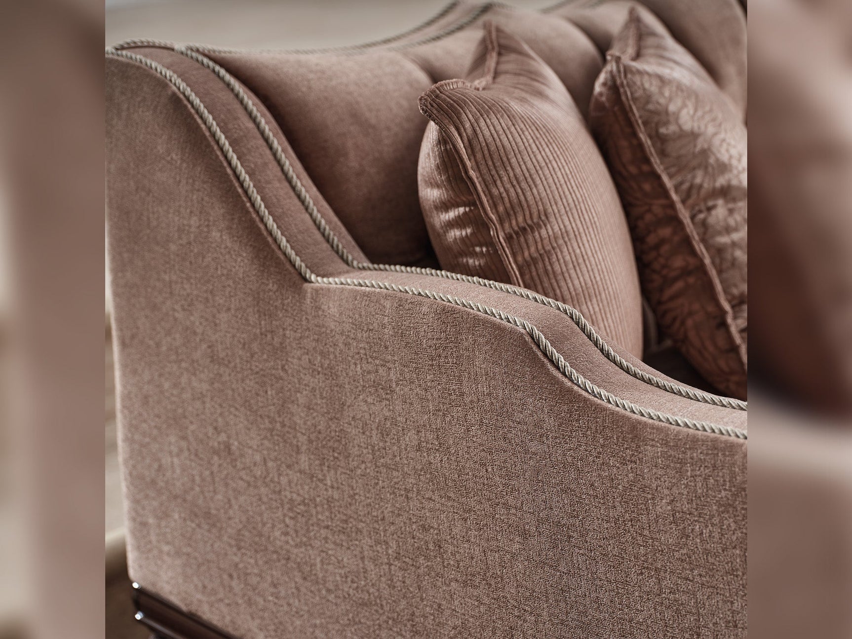 Zumrut Lux Light Brown Stationary Sofa