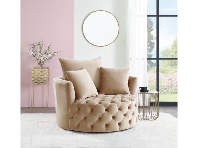 Zunyas Beige Accent Chair - Ornate Home