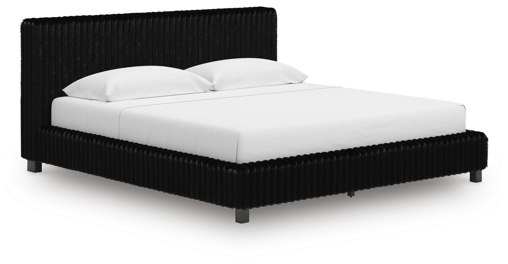 Zuraleus Black King Upholstered Bed, 2 Chests and 2 Nightstands - Ornate Home