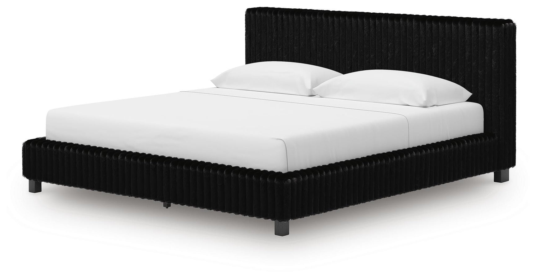 Zuraleus Black King Upholstered Bed, 2 Chests and 2 Nightstands - Ornate Home