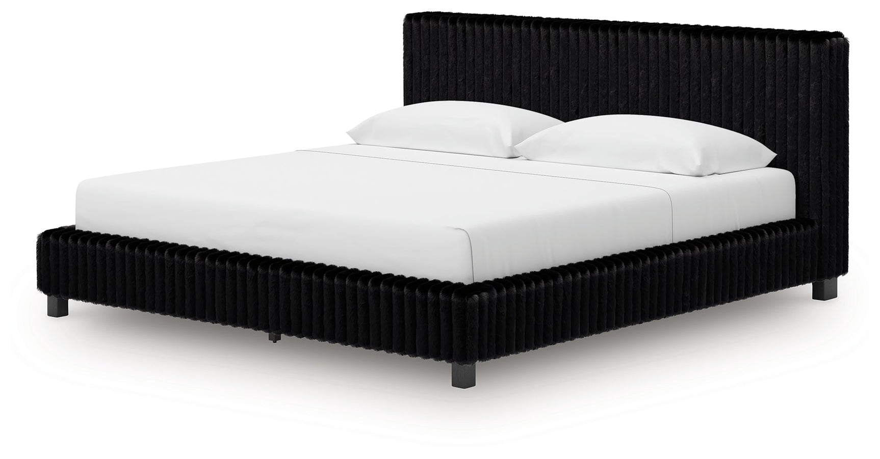 Zuraleus Black King Upholstered Bed, Dresser and Nightstand (Online Special Price) - Ornate Home