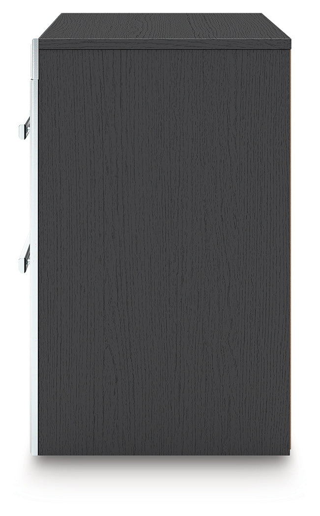 Zuraleus Black King Upholstered Bed, Dresser and Nightstand - Ornate Home