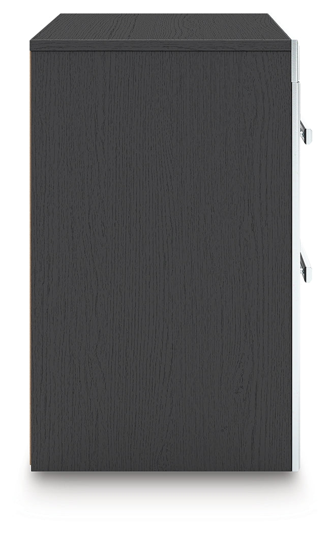 Zuraleus Black Queen Upholstered Bed, Dresser, Mirror and Nightstand (Online Special Price) - Ornate Home