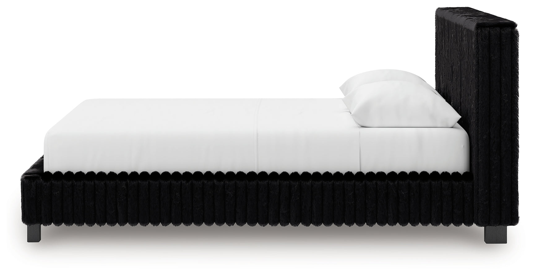 Zuraleus Black Queen Upholstered Bed, Dresser and Mirror (Online Special Price) - Ornate Home