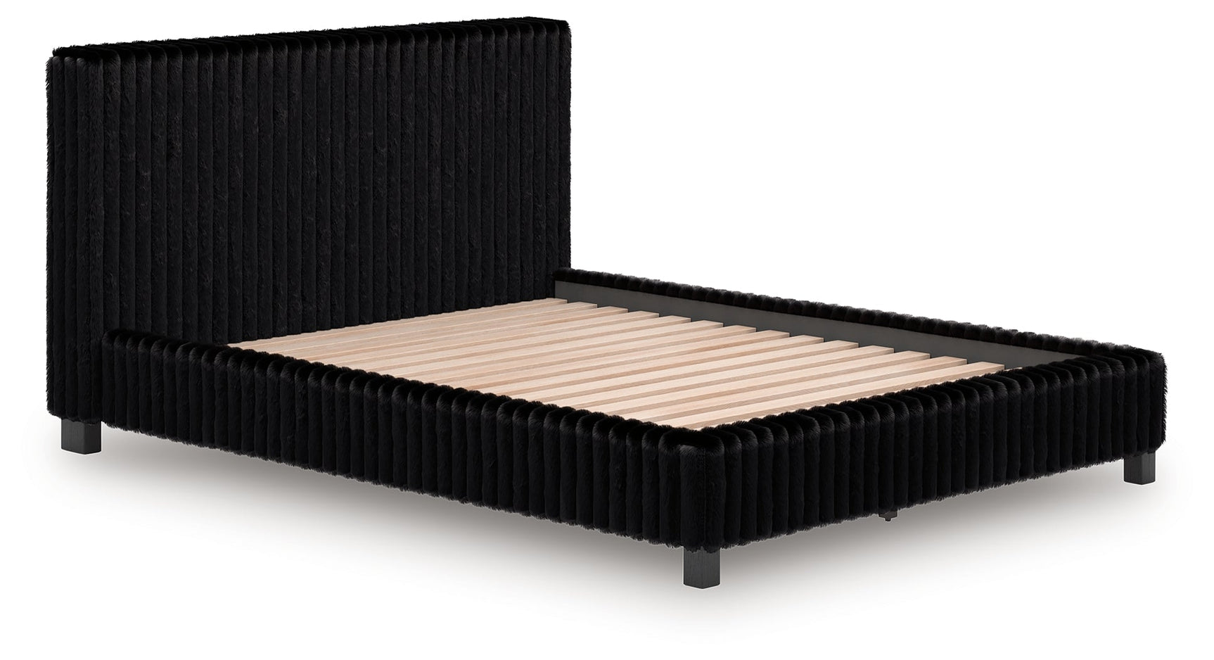 Zuraleus Black Queen Upholstered Bedroom Set with Dresser and Nightstand (Online Special Price) - Ornate Home