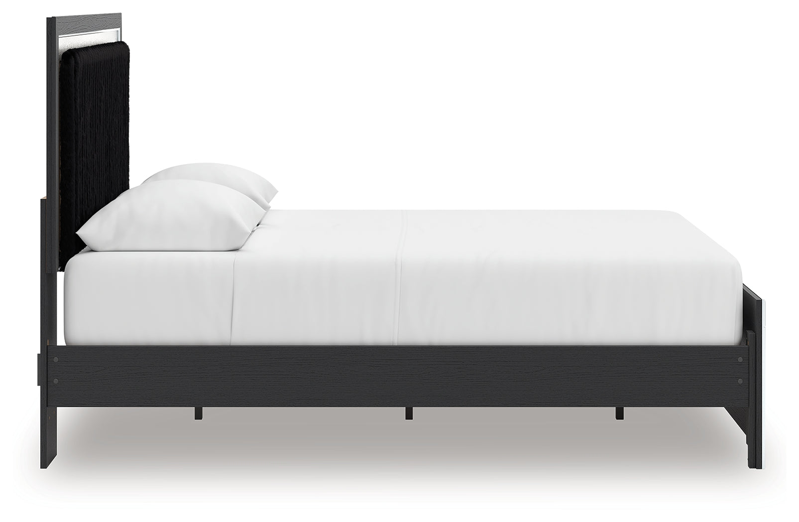 Zuraleus Black Queen Upholstered Panel Platform Bed - Ornate Home