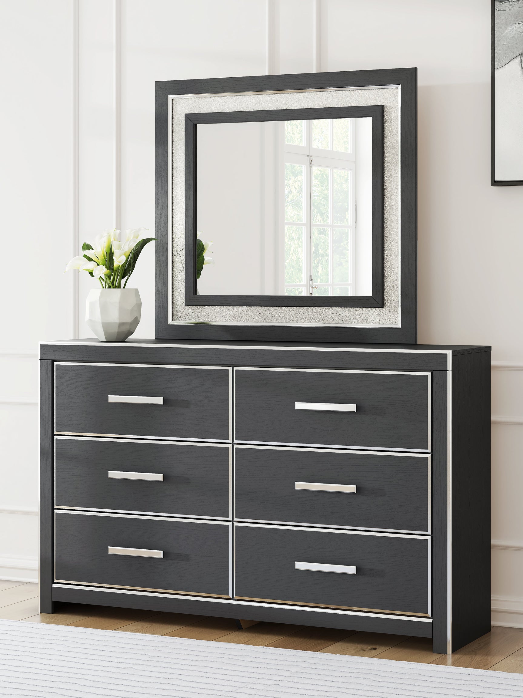 Zuraleus Black Six Drawer Dresser (Online Special Price) - Ornate Home