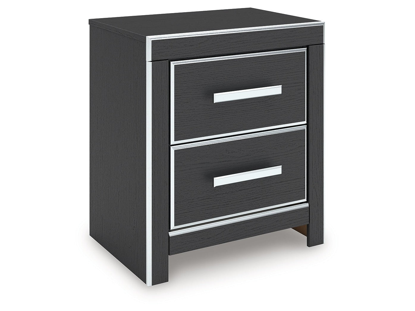 Zuraleus Black Two Drawer Night Stand (Online Special Price) - Ornate Home