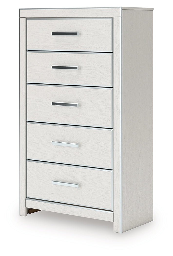 Zuraleus White Five Drawer Chest - Ornate Home