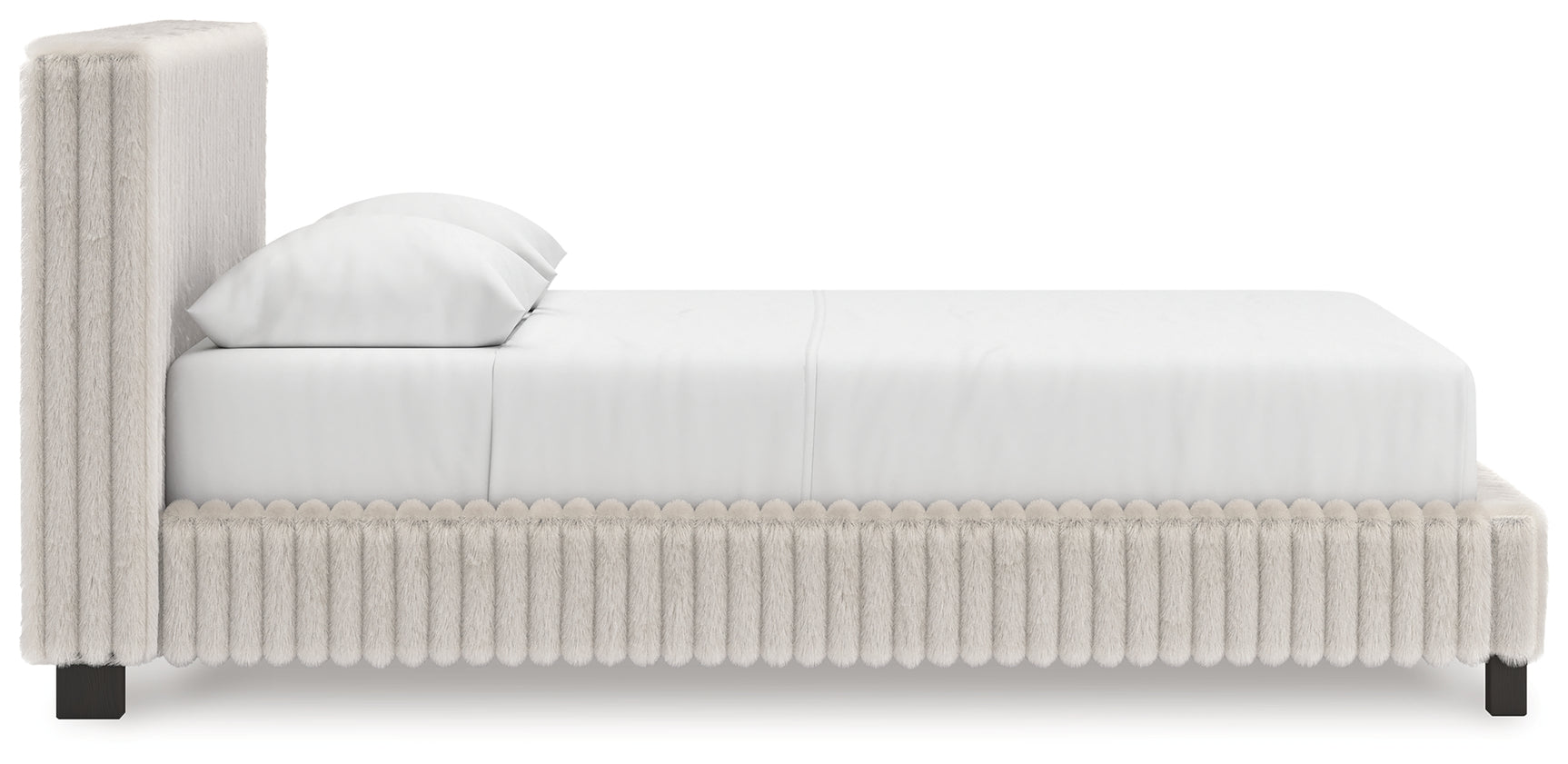 Zuraleus White/Gray Queen Upholstered Bed, Dresser and Mirror (Online Special Price) - Ornate Home