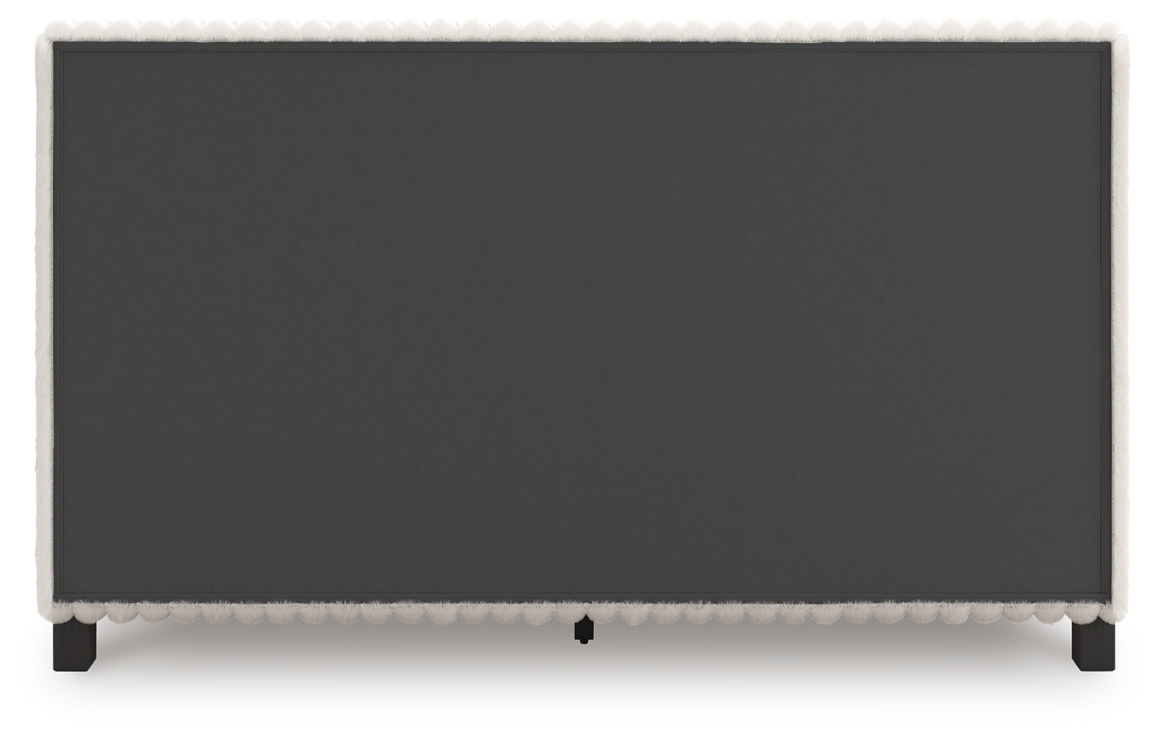 Zuraleus White/Gray Queen Upholstered Bed, Dresser and Mirror - Ornate Home