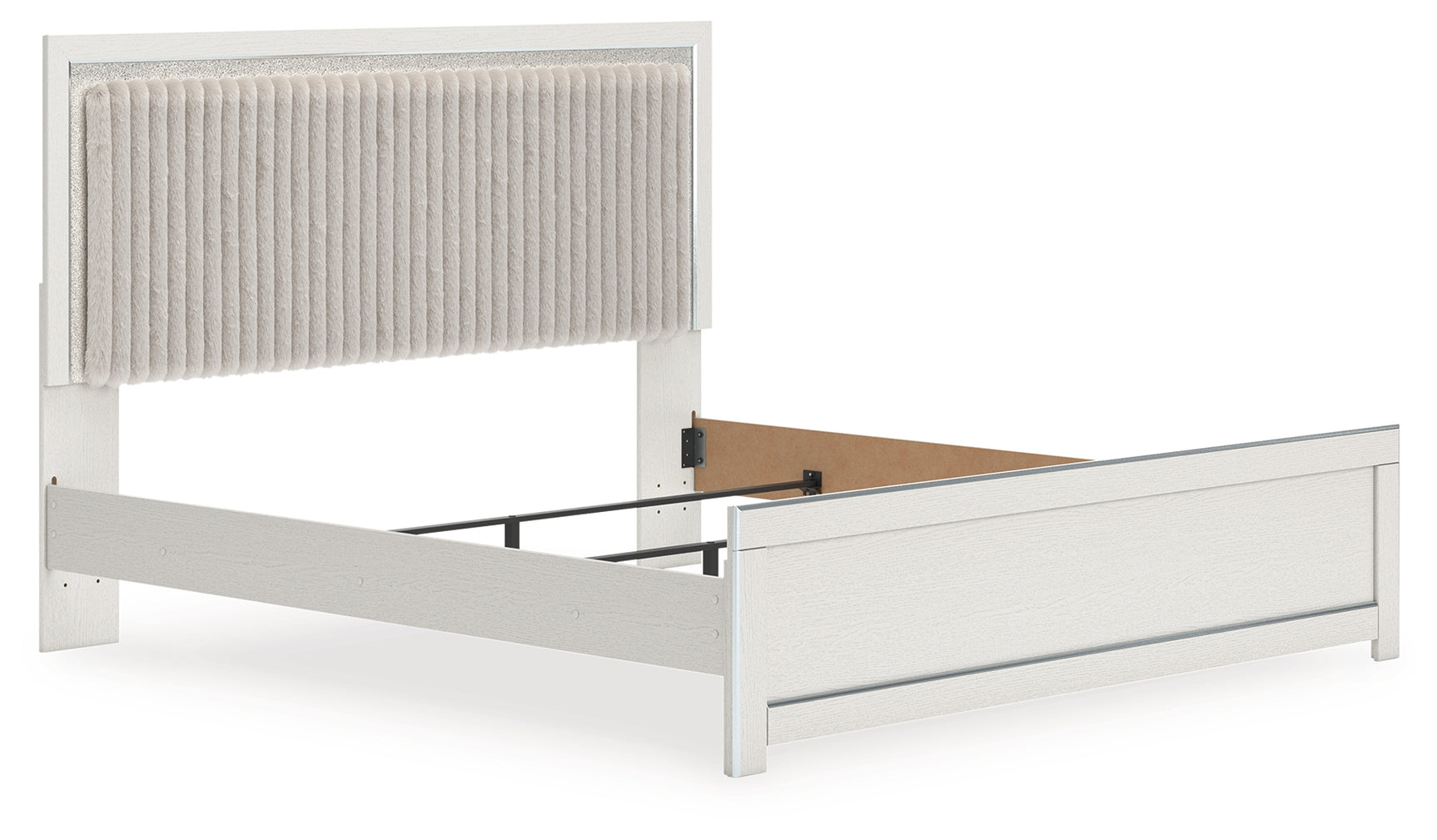 Zuraleus White King Upholstered Panel Bed - Ornate Home