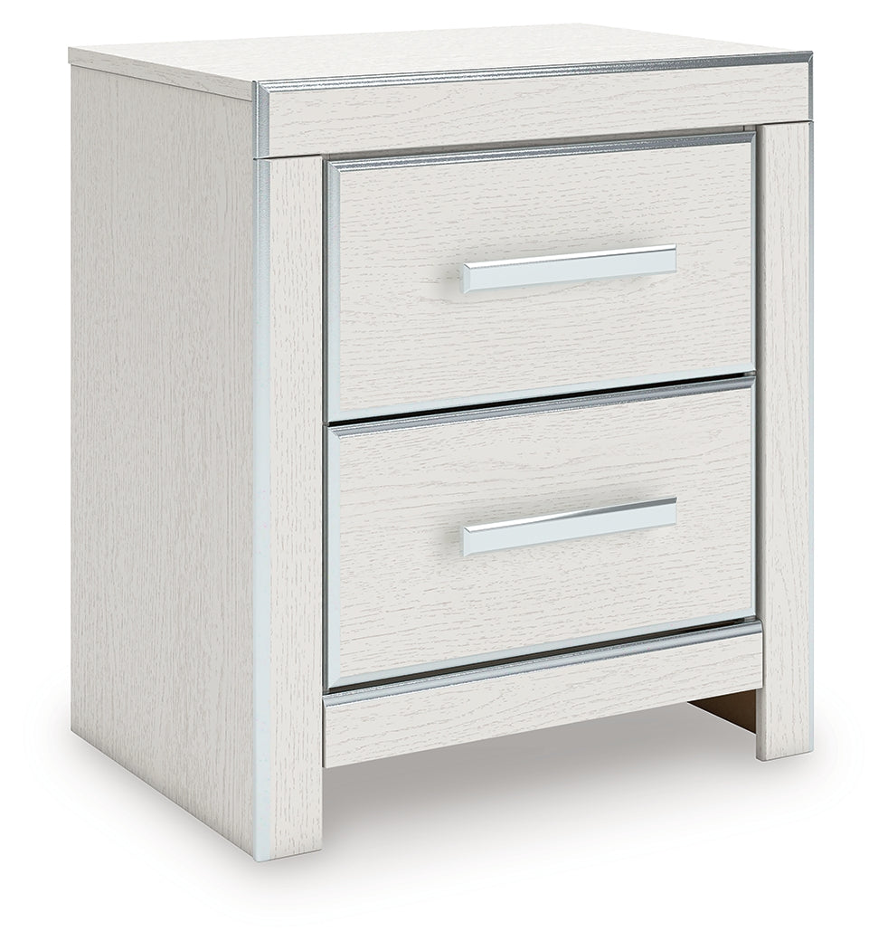 Zuraleus White Queen Upholstered Panel Bed, Dresser, Mirror and Nightstand (Online Special Price) - Ornate Home