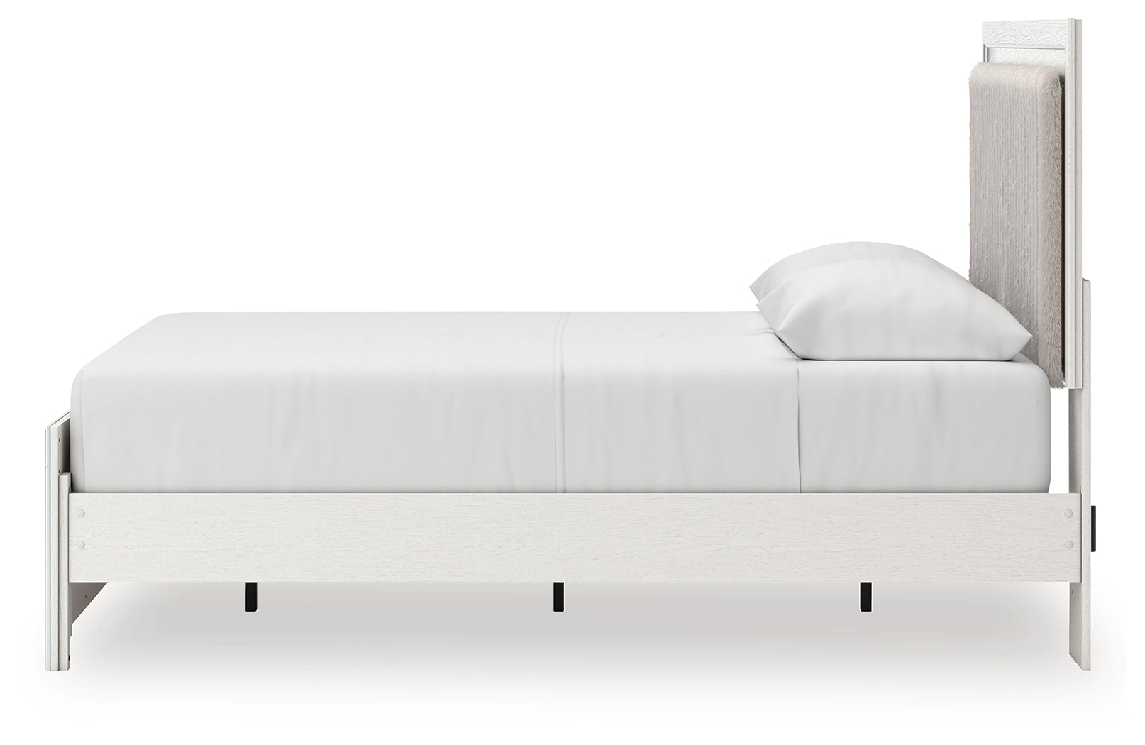 Zuraleus White Queen Upholstered Panel Platform Bed (Online Special Price) - Ornate Home