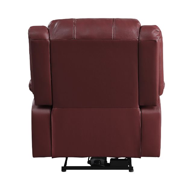 Zuriel Red Power Motion Recliner W/USB - Ornate Home
