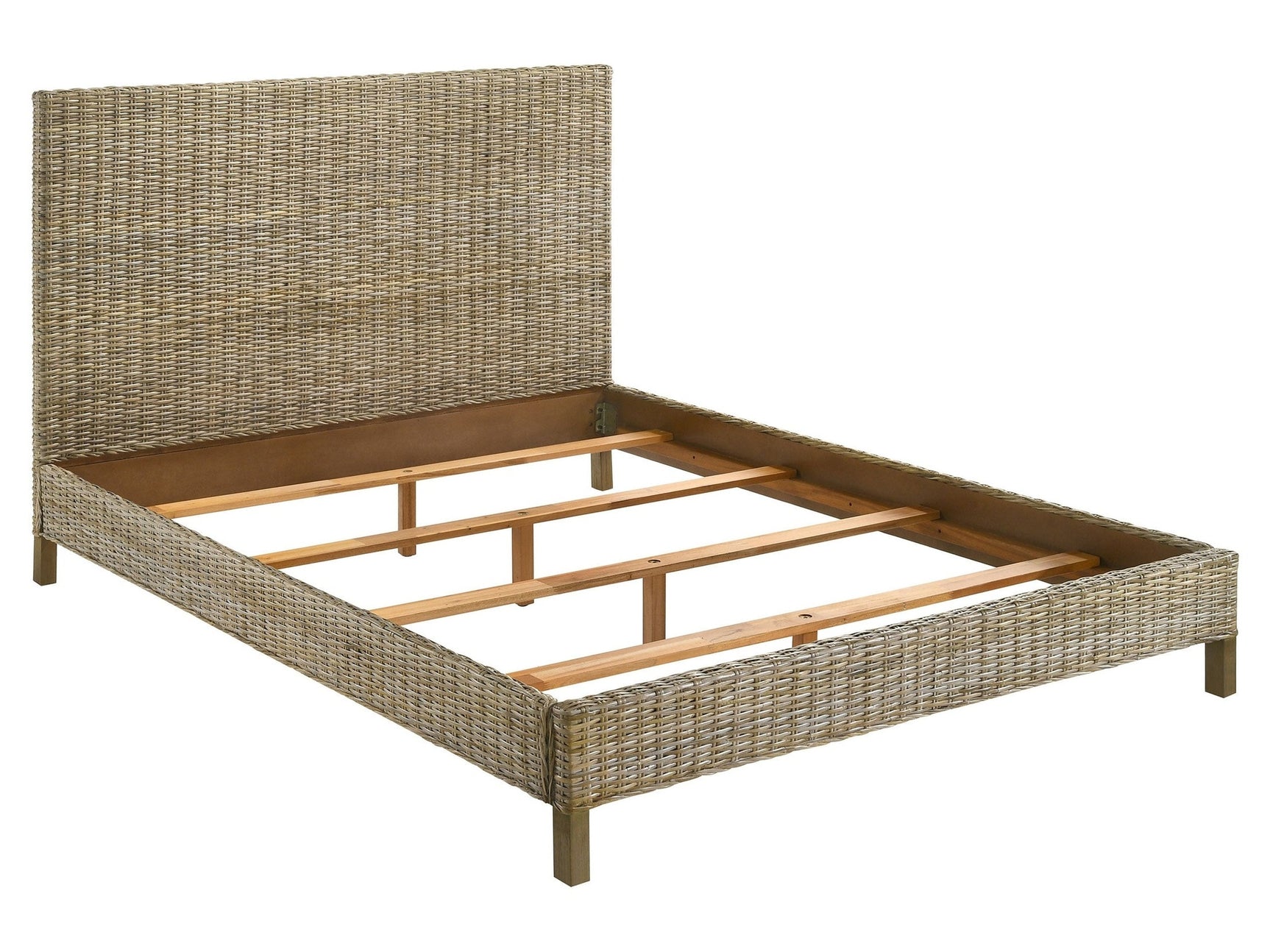 Zyla Kubu Grey Eastern King Panel Bed - Ornate Home