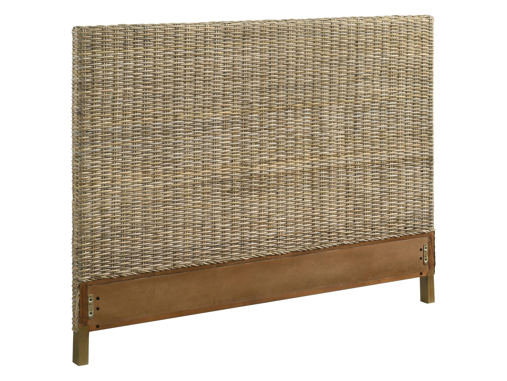 Zyla Kubu Grey Woven Rattan Eastern King Panel Headboard - Ornate Home