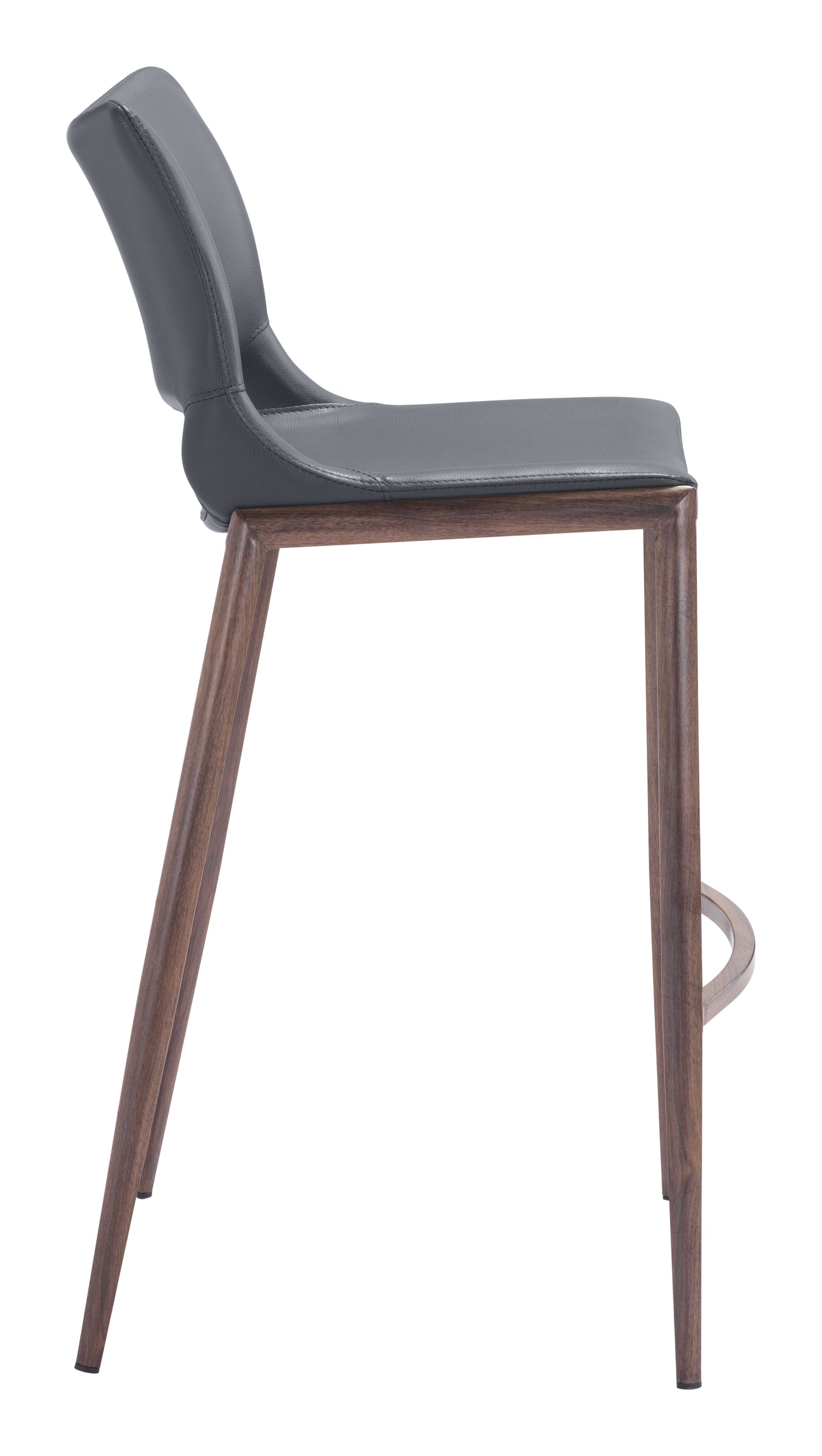 Ace Dark Gray & Walnut Barstool (Set of 2)