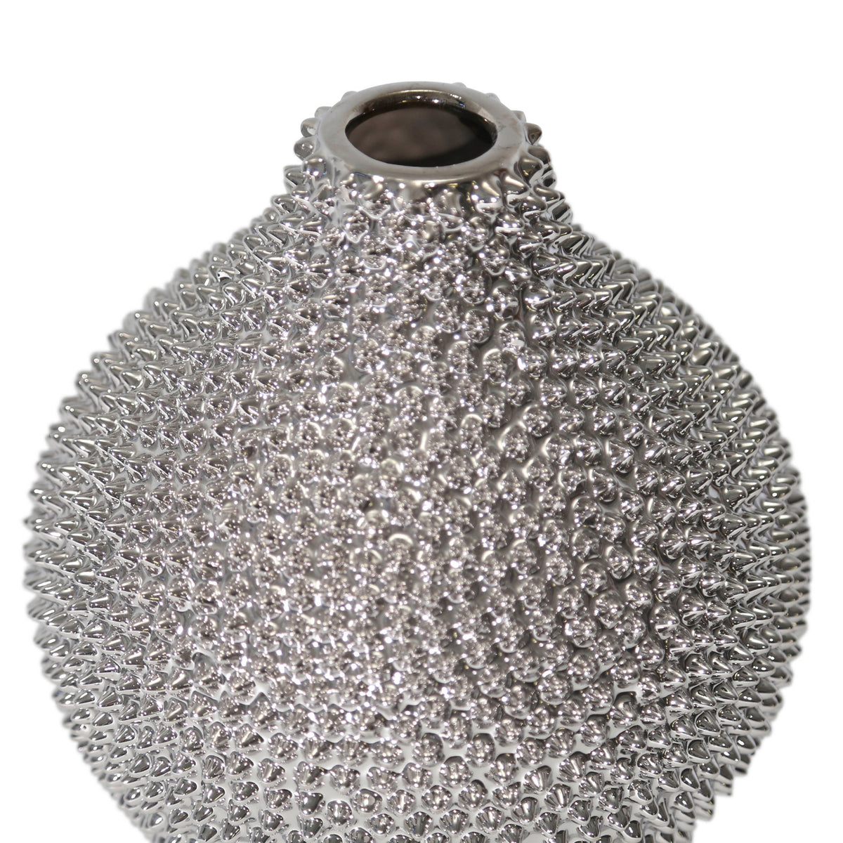 Sargent Silver Spiked Ceramic Vase