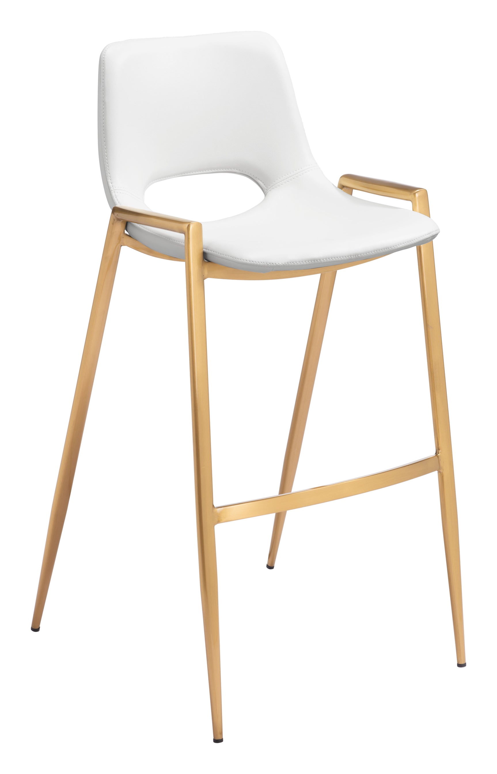 Desi White & Gold Barstool (Set of 2)
