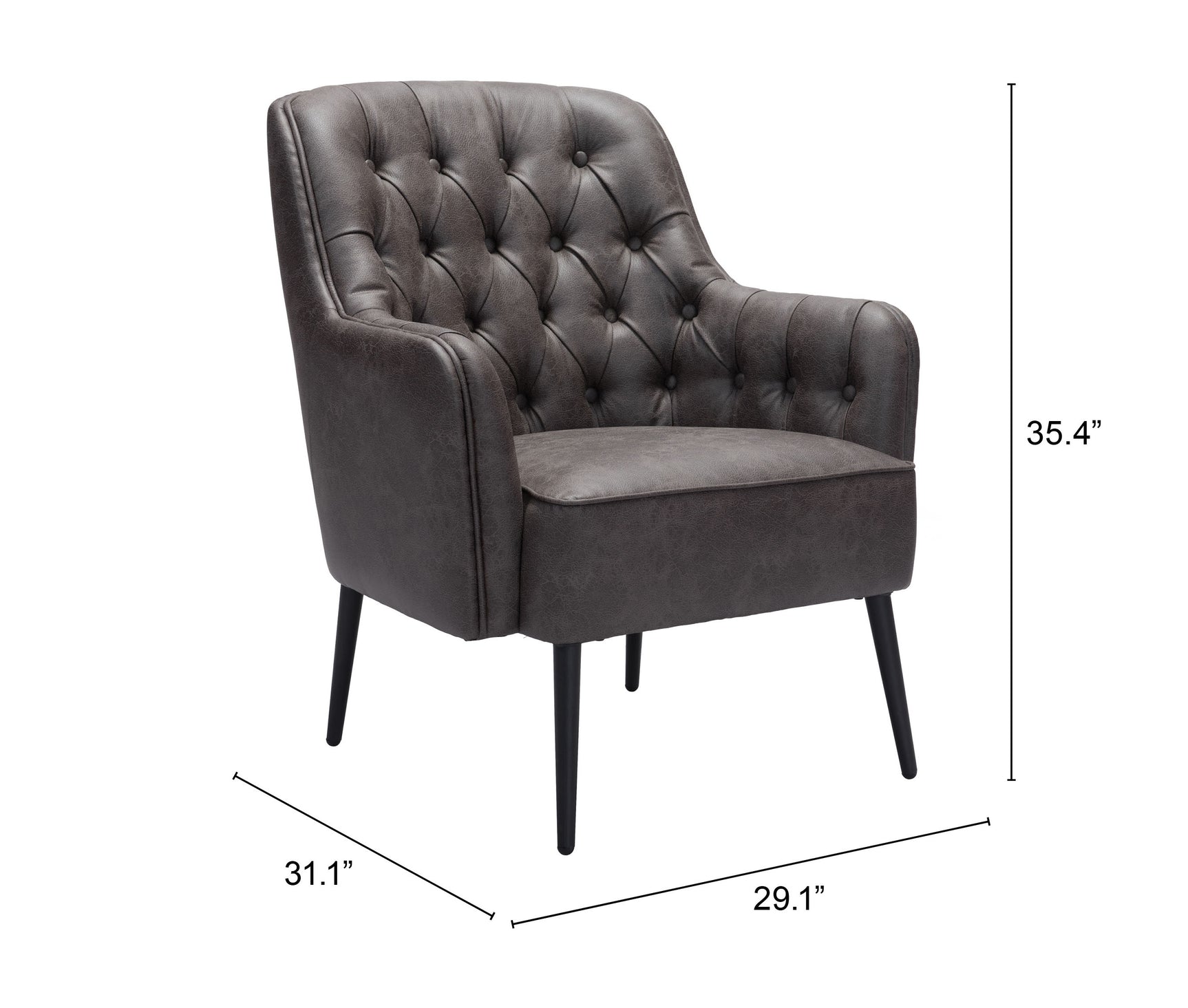 Tasmania Vintage Black Accent Chair