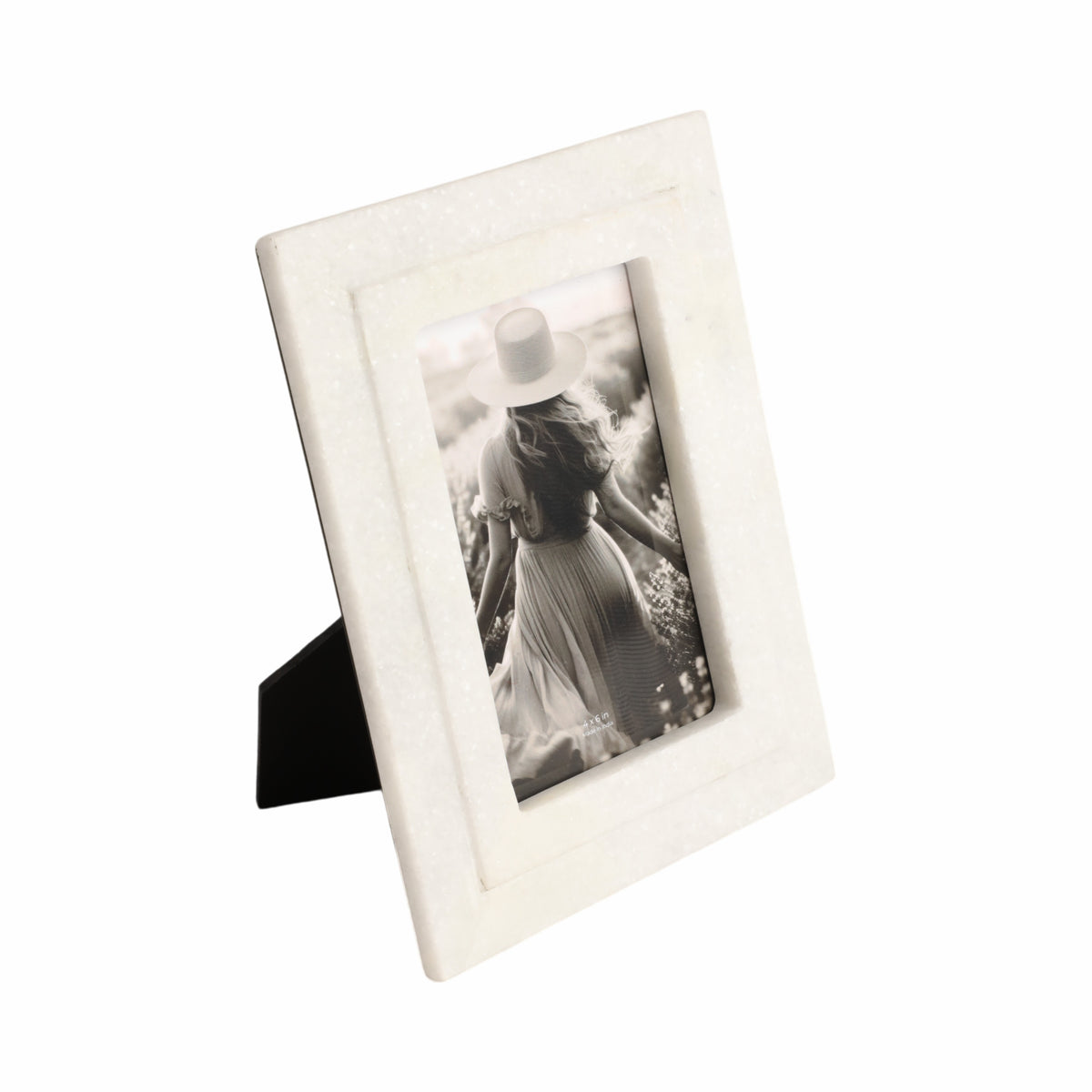 Placentia White 4x6 Marble Border Photo Frame