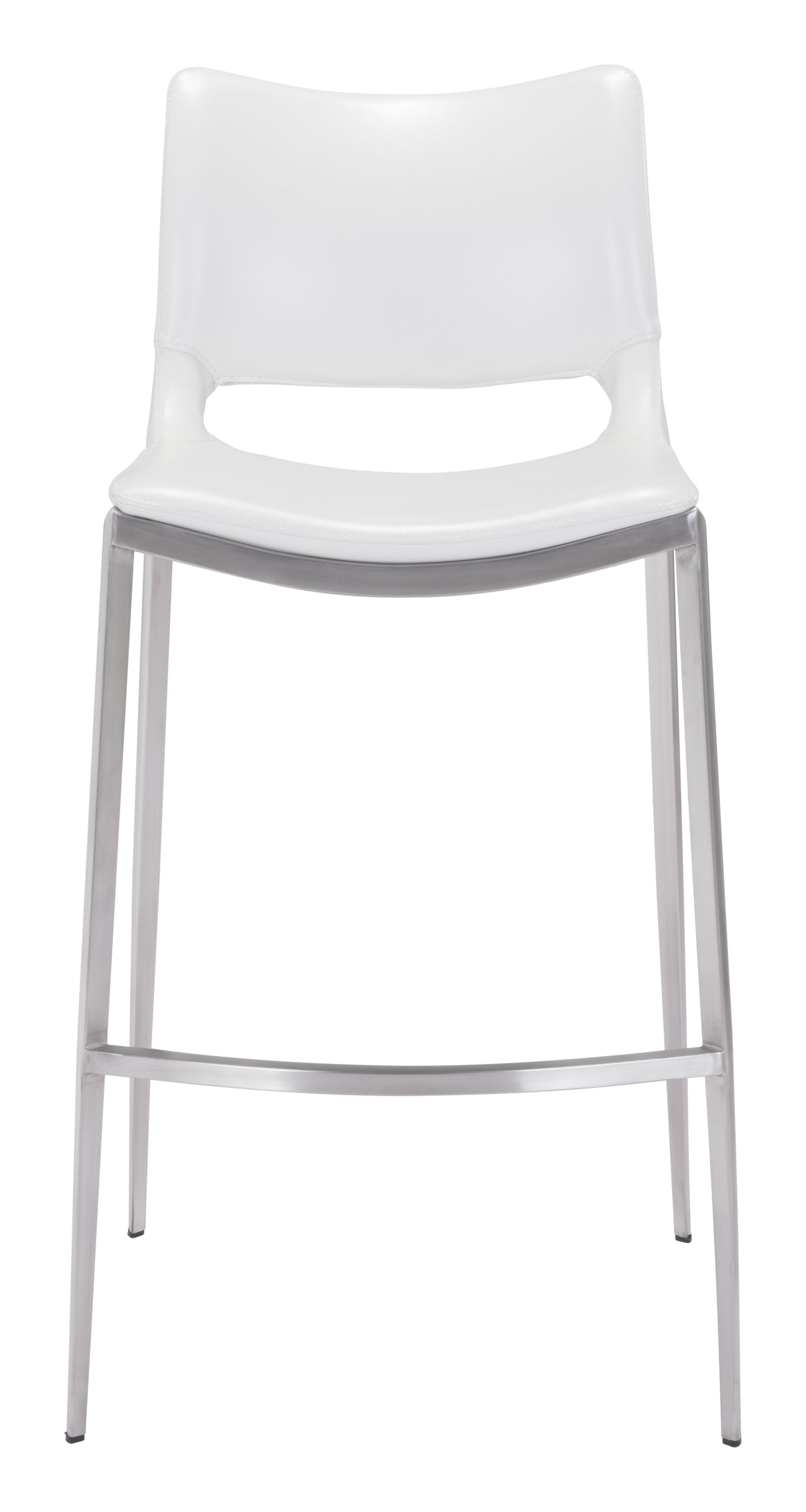 Ace White & Silver Barstool (Set of 2)
