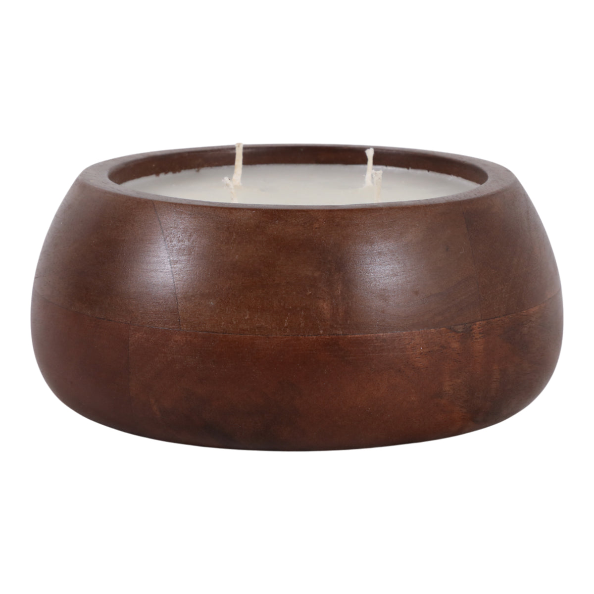 Barlowrun Walnut Vanilla Modern Wood Bowl Candle