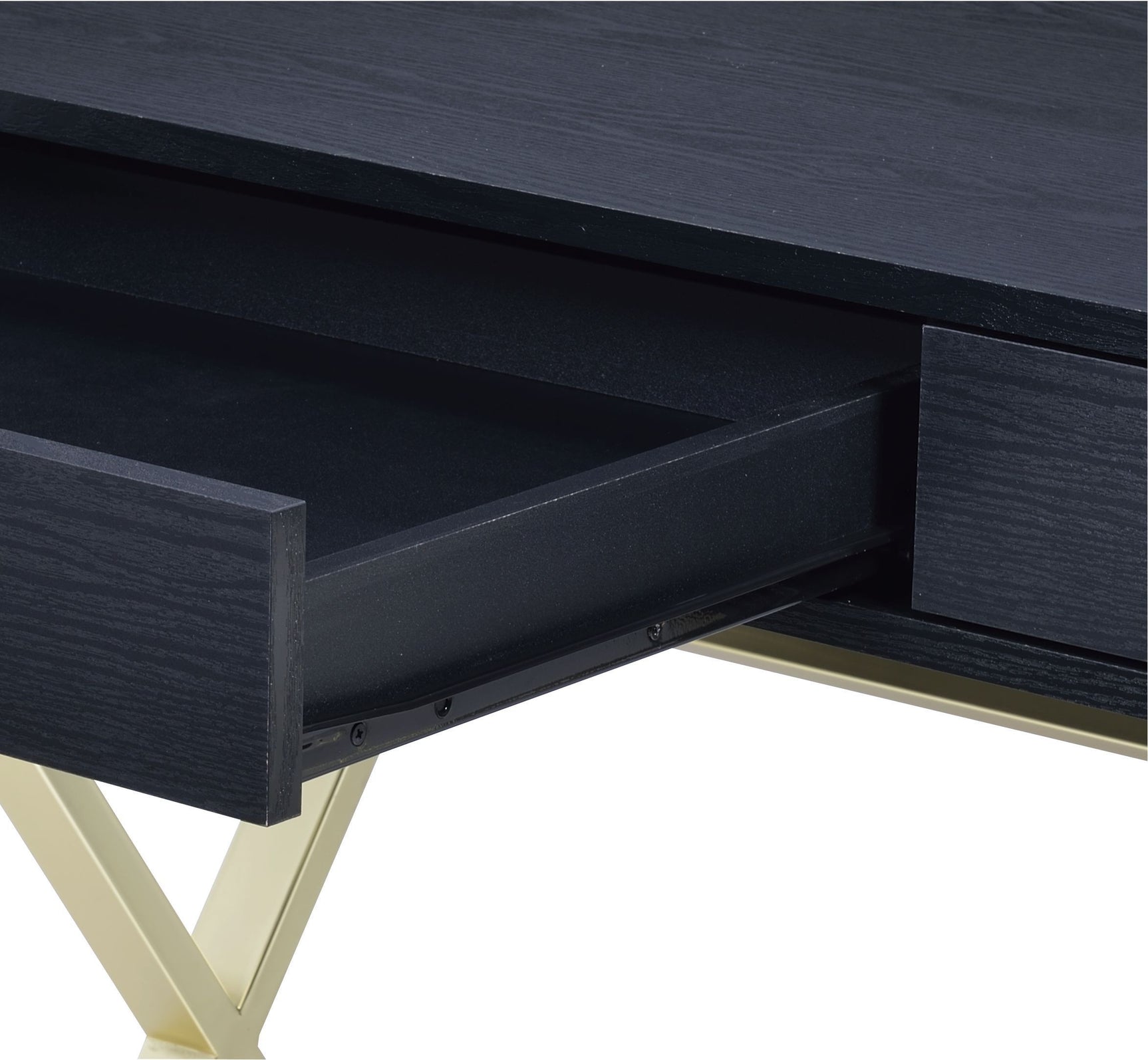 Coleen Black/Brass Writing Desk