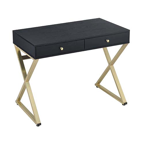 Coleen Black/Brass Writing Desk